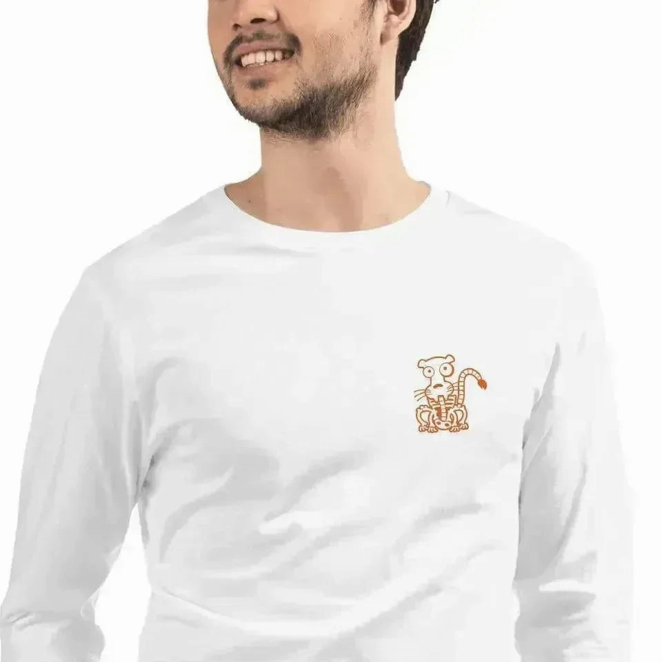 Custom Embroidered Haunted Zoo Animals Long Sleeve T-Shirt