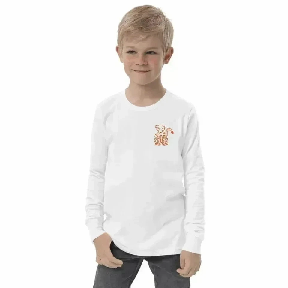 Custom Embroidered Haunted Zoo Animals Long Sleeve T-Shirt