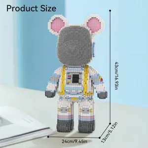 DAHONPA Animal Astronaut Bear Micro Building Blocks for Adults (5100 PCS), Bear Bricks Set, Gift for Adults and Kids