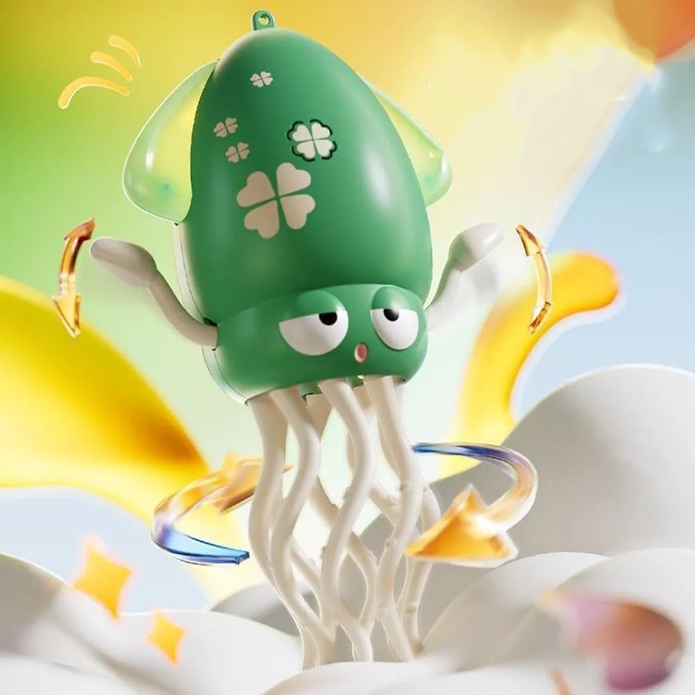 Dancing Squid Toy, Smart Tentacle Explorer, Electric Wiggly Wonder Playful Octopus Toy with LED Lights & Music, Crawling Dancing Automatic Obstacle Avoidance (Pink Rod)