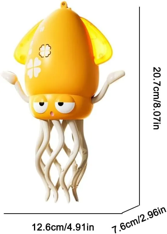 Dancing Squid Toy, Smart Tentacle Explorer, Electric Wiggly Wonder Playful Octopus Toy with LED Lights & Music, Crawling Dancing Automatic Obstacle Avoidance (Pink Rod)