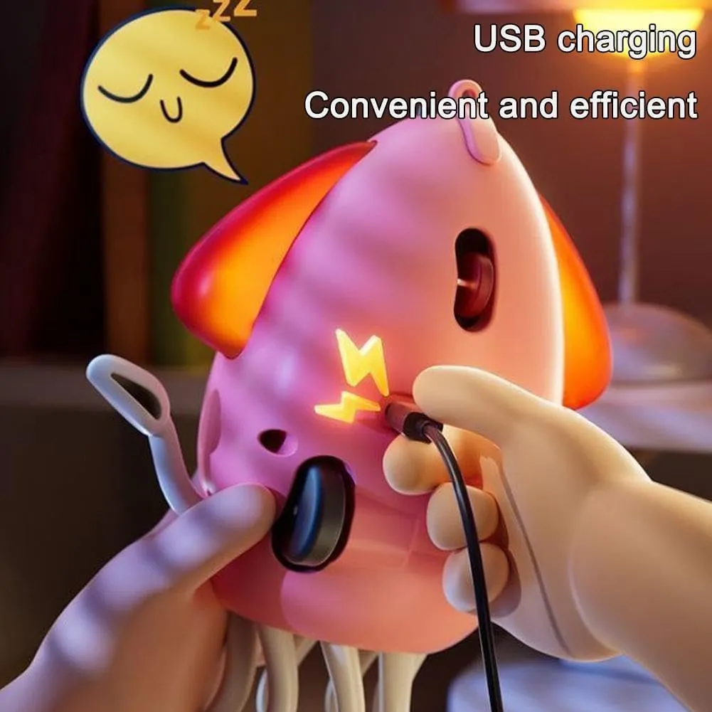 Dancing Squid Toy, Smart Tentacle Explorer, Electric Wiggly Wonder Playful Octopus Toy with LED Lights & Music, Crawling Dancing Automatic Obstacle Avoidance (Pink Rod)