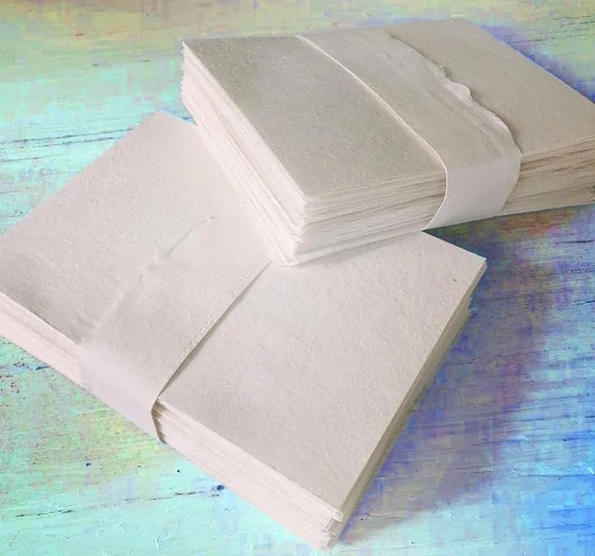 Deckle Papers A5 300 GSM Card Stock Made of Handmade Paper All Occasion Card Stock. Hand Written Invitation Cards Blank Card Stock DIY Play Cards. Size-5.8x8.3 Pack of-50 Ivory White