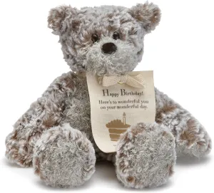 DEMDACO Happy Birthday Mini Giving Bear Children's Plush Stuffed Animal Toy