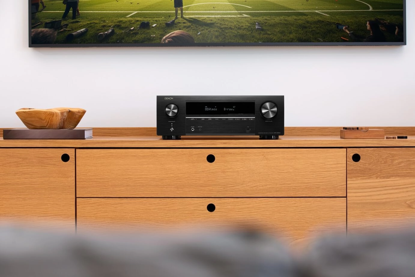 Denon AVR-X1800H 7.2 Channel AV Receiver - 80W/Channel, Wireless Streaming via Built-in HEOS, WiFi, & Bluetooth, Supports Dolby Vision, HDR10 , Dynamic HDR, and Home Automation Systems