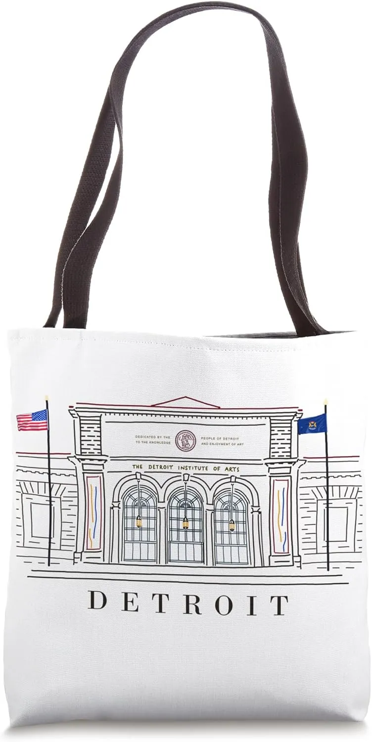 Detroit, Michigan, Institute of Arts, Hand Drawing, USA Tote Bag