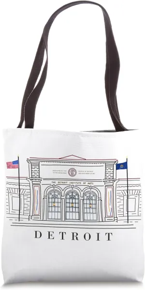Detroit, Michigan, Institute of Arts, Hand Drawing, USA Tote Bag
