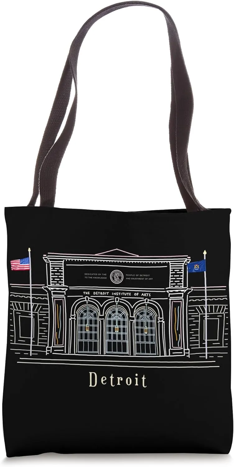 Detroit, Michigan, Institute of Arts, Hand Drawing, USA Tote Bag