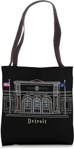 Detroit, Michigan, Institute of Arts, Hand Drawing, USA Tote Bag