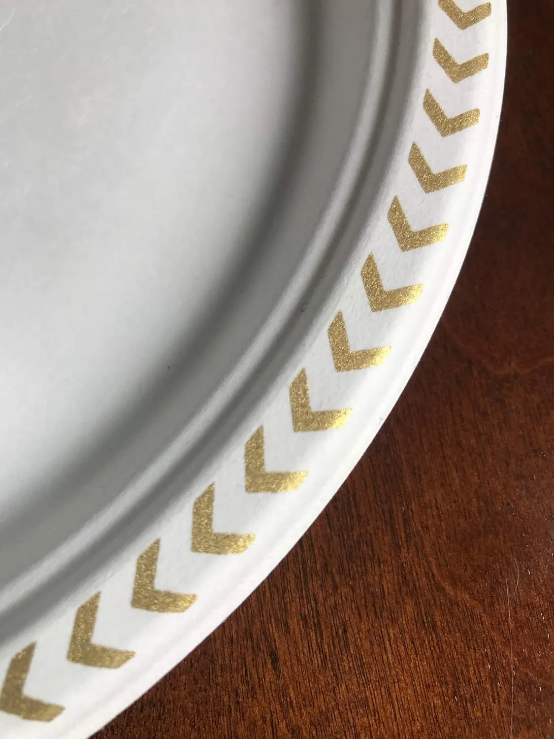 Disposable Paper Plate: Heavy Duty, Elegant, Eco-Friendly, Compostable Paper Plates (50 Count), Tree Free Sugarcane Bagasse Plate with Color Party Plate (10 inch Gold Dinner Plate)
