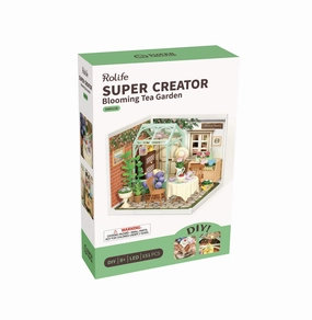 DIY Miniature House Kit Blooming Tea Garden