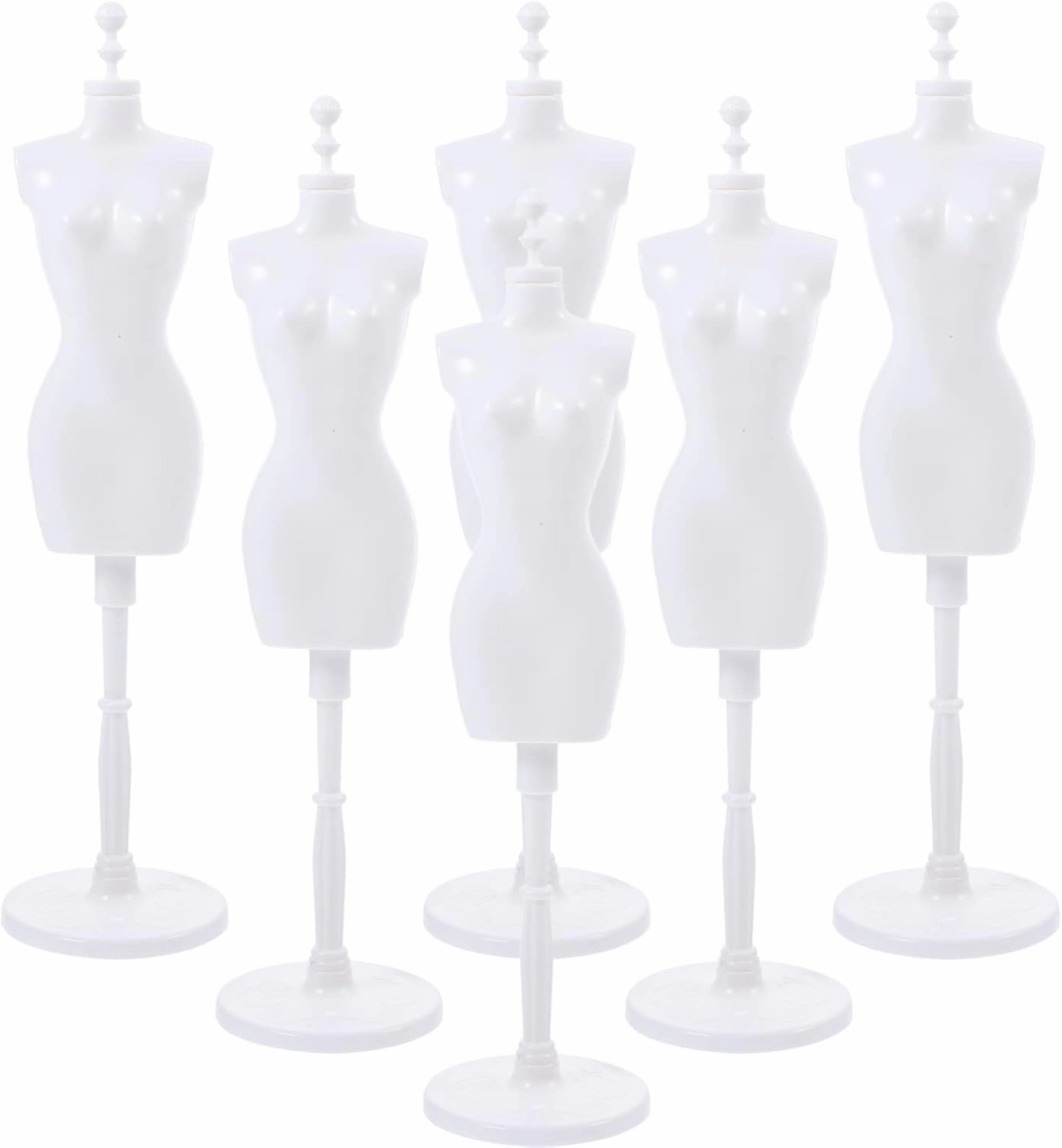 Doll Dress Form Cloth Gown Display Support Holder Toy Mannequin Model Stand Accessories for Doll Dresses Dollhouse Decoration 6pcs
