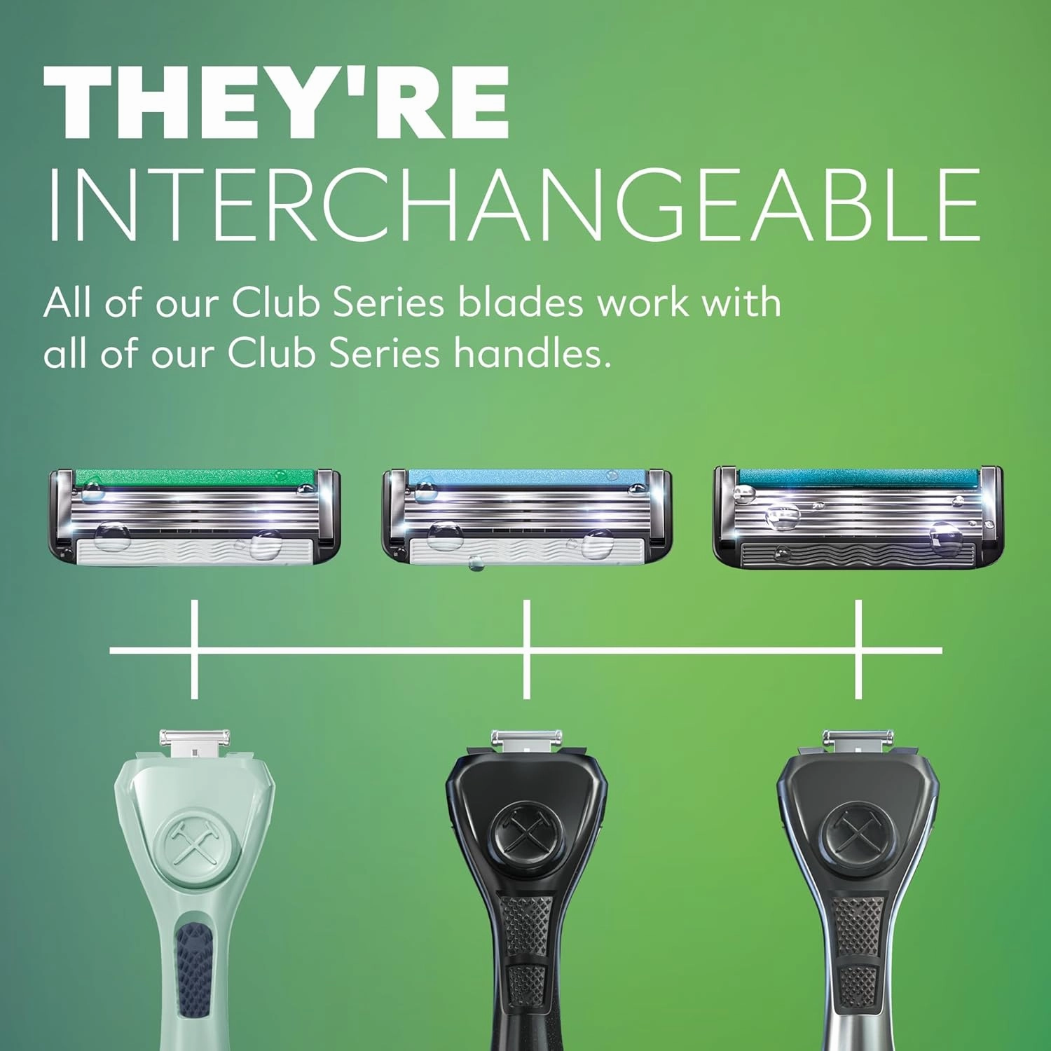 Dollar Shave Club | Acne Friendly Shave Set | 4 Refill Cartridges with Sliptech(TM) Guardbar, 1 Handle, 1 Razor Cover