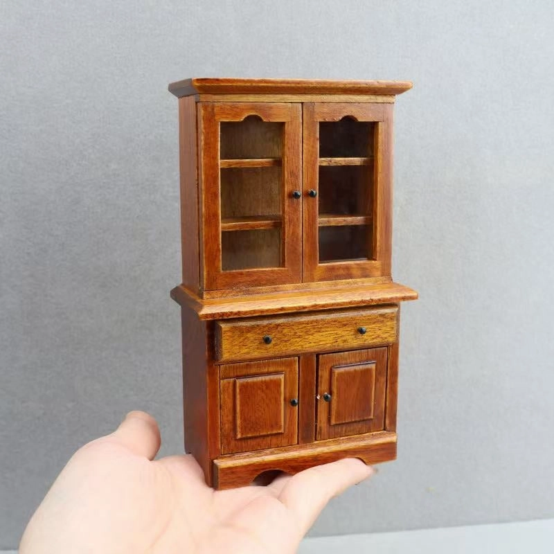 Dollhouse Miniature Display Cabinet Bookcase