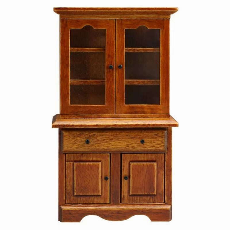 Dollhouse Miniature Display Cabinet Bookcase