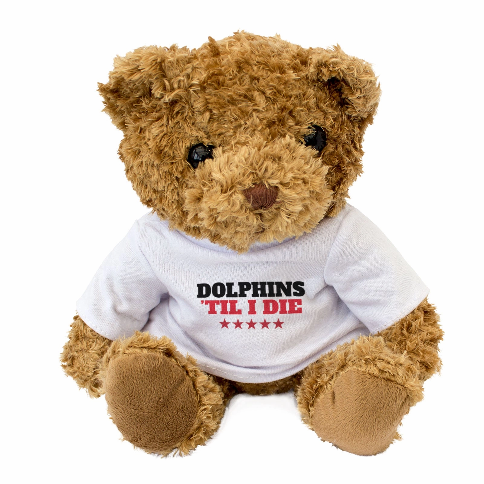 DOLPHINS TIL I DIE - Teddy Bear - Cute Cuddly Soft - Gift Present