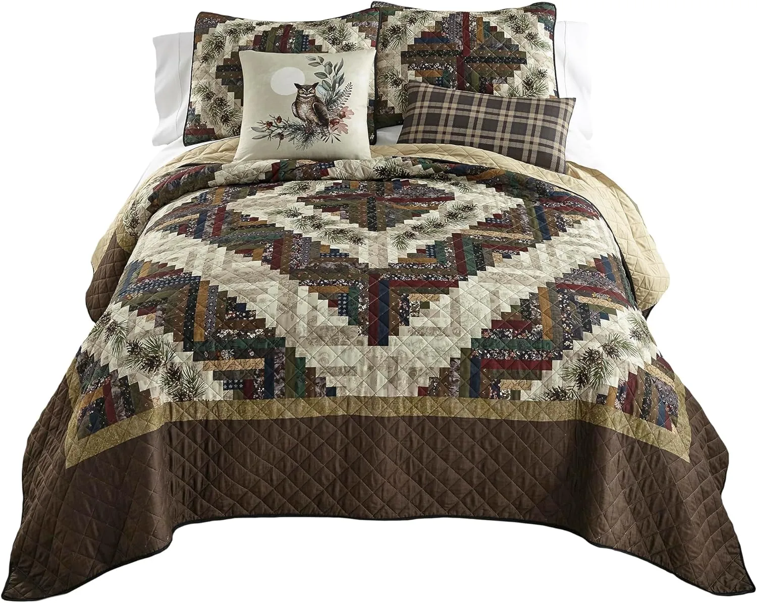Donna Sharp King Bedding Set - 3 Piece - Whitley Lightweight Quilt Set with King Quilt and Two King Size Pillow Shams - Machine Washable