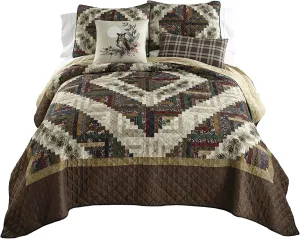 Donna Sharp King Bedding Set - 3 Piece - Whitley Lightweight Quilt Set with King Quilt and Two King Size Pillow Shams - Machine Washable