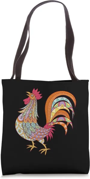 Doodling A Rooster Visual Drawing Doodle Art Tote Bag