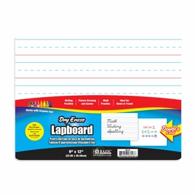 Double Sided Dry Erase Lap Board 9" X 12"
