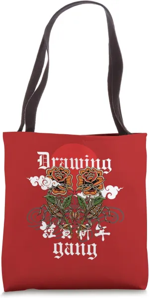 Drawing Gang, Roses and Scorpions Tote Bag