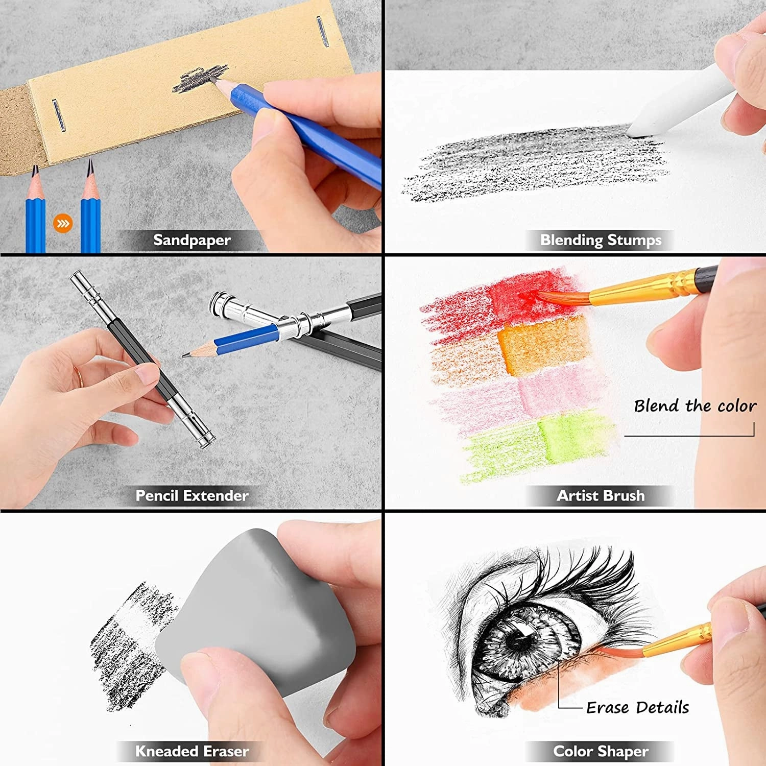 Drawing Supplies, Art Set Sketching Kit with 100 Sheets 3-Color Sketch Book, Graphite Colored Charcoal Watercolor & Metallic Pencils, Gifts for Artists Adults Teens Kids, 176PCS