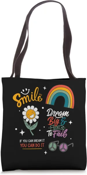 Dream Big And Dare To Fail Drawing Doodle Art Tote Bag