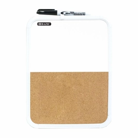 Dry Erase / Cork Combo Board 8.5" X 11" w/ Marker