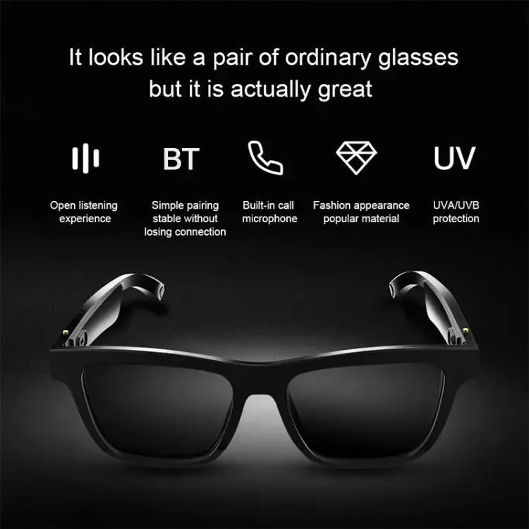 E10 Smart Audio Bluetooth Glasses, Style: Touch Style(Black)