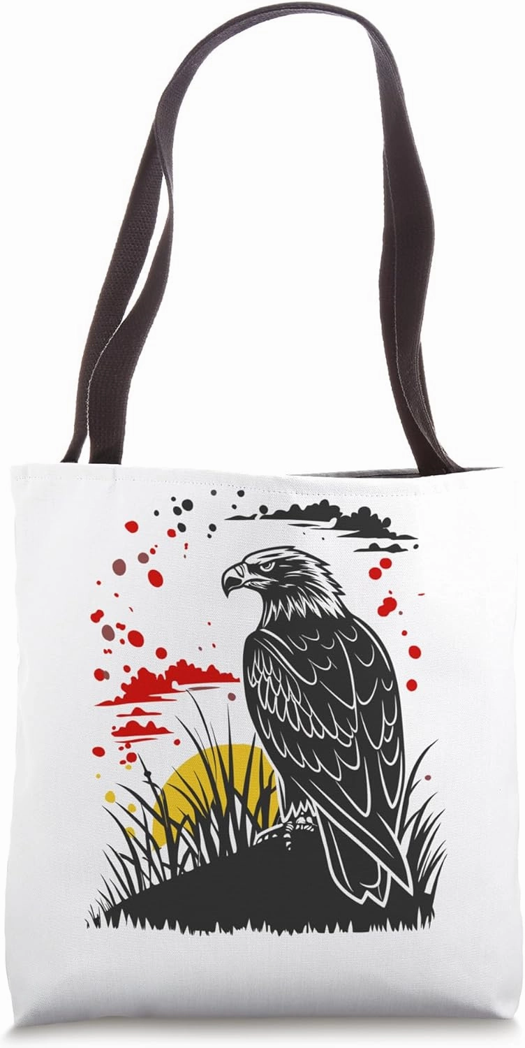 Eagle Drawing - Freedom Homeland Tradition Identity Strength Tote Bag