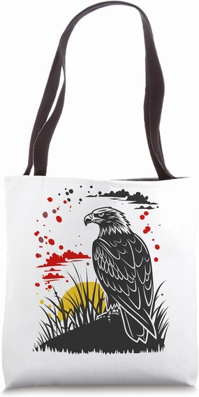 Eagle Drawing - Freedom Homeland Tradition Identity Strength Tote Bag