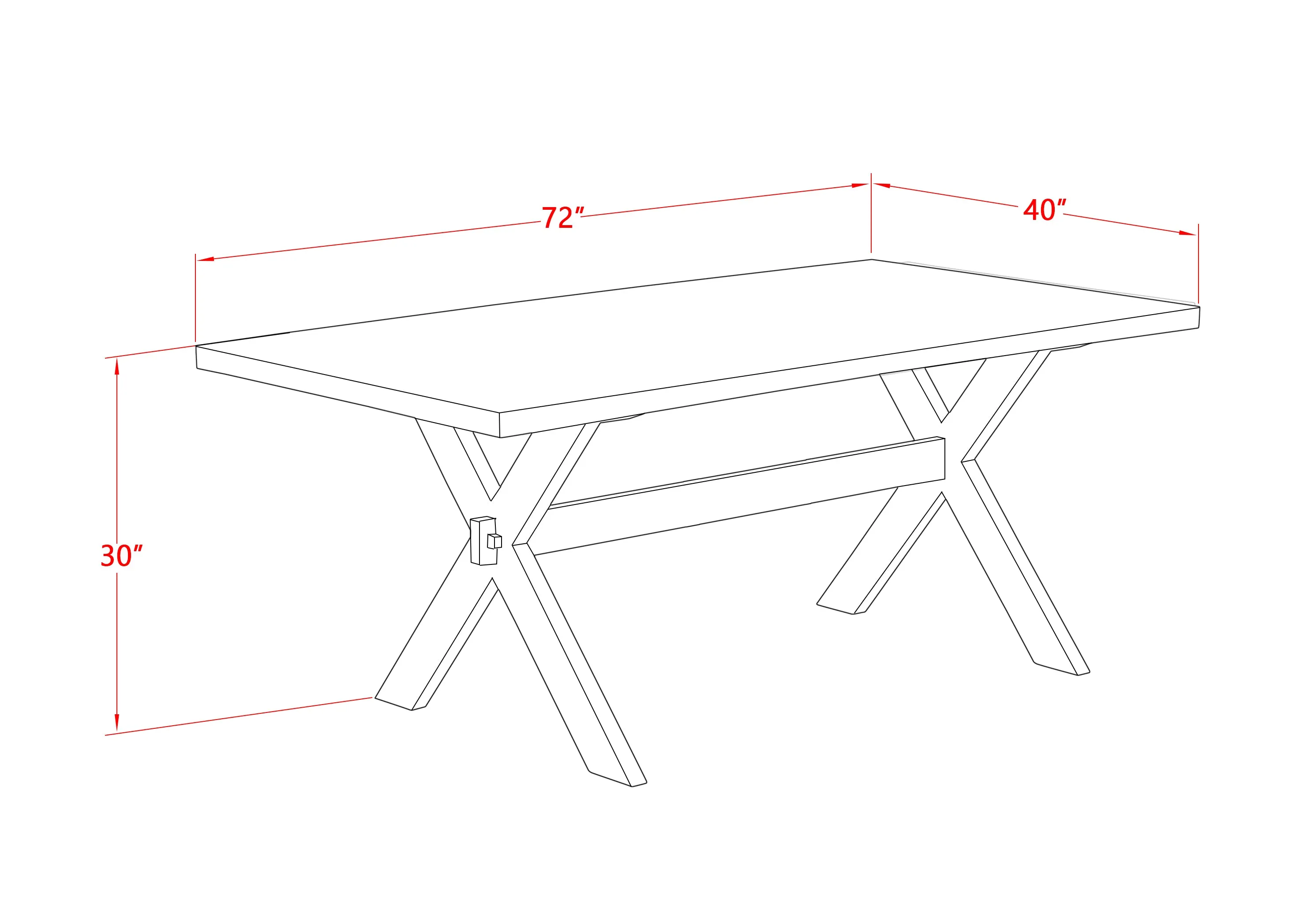 East West Furniture X077FL201-9 9 Piece Kitchen Table Set Includes a Rectangle Dining Table with X-Legs and 8 Cream Linen Fabric Parson Dining Room Chairs, 40x72 Inch, Multi-Color