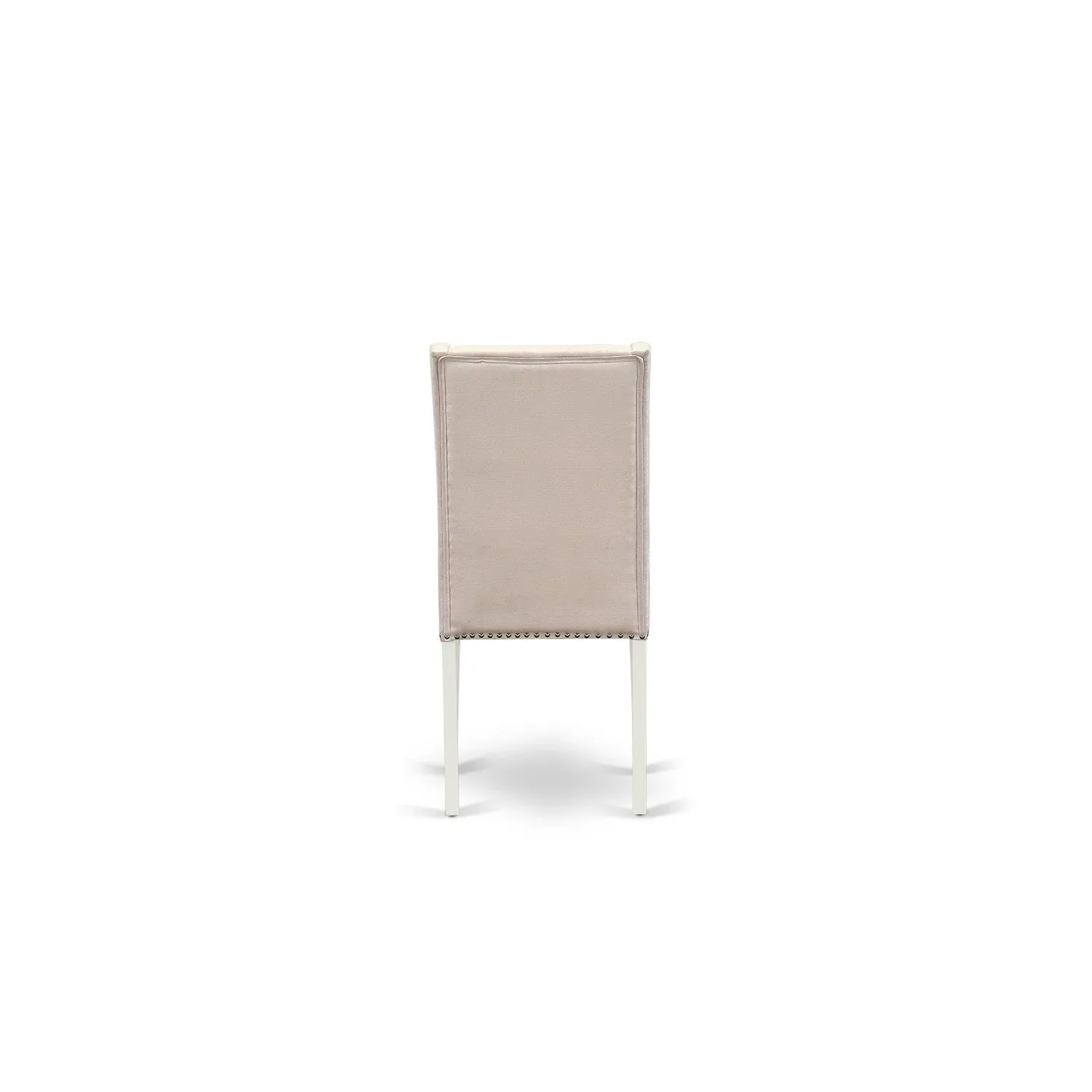 East West Furniture X077FL201-9 9 Piece Kitchen Table Set Includes a Rectangle Dining Table with X-Legs and 8 Cream Linen Fabric Parson Dining Room Chairs, 40x72 Inch, Multi-Color