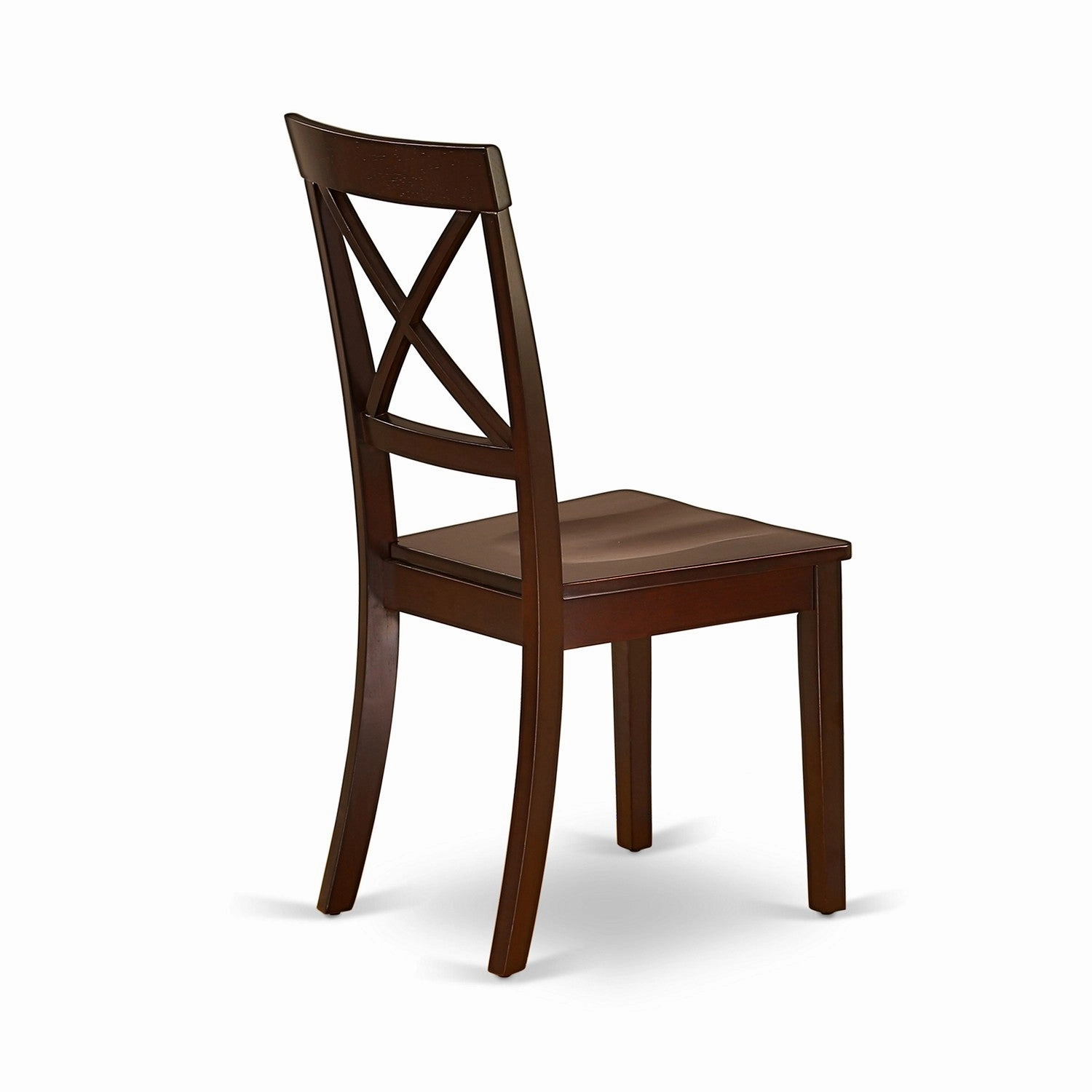 East West Furniture HLBO3-MAH-W 3 Piece Dining Room Furniture Set Contains a Round Kitchen Table with Pedestal and 2 Dining Chairs, 42x42 Inch, Mahogany