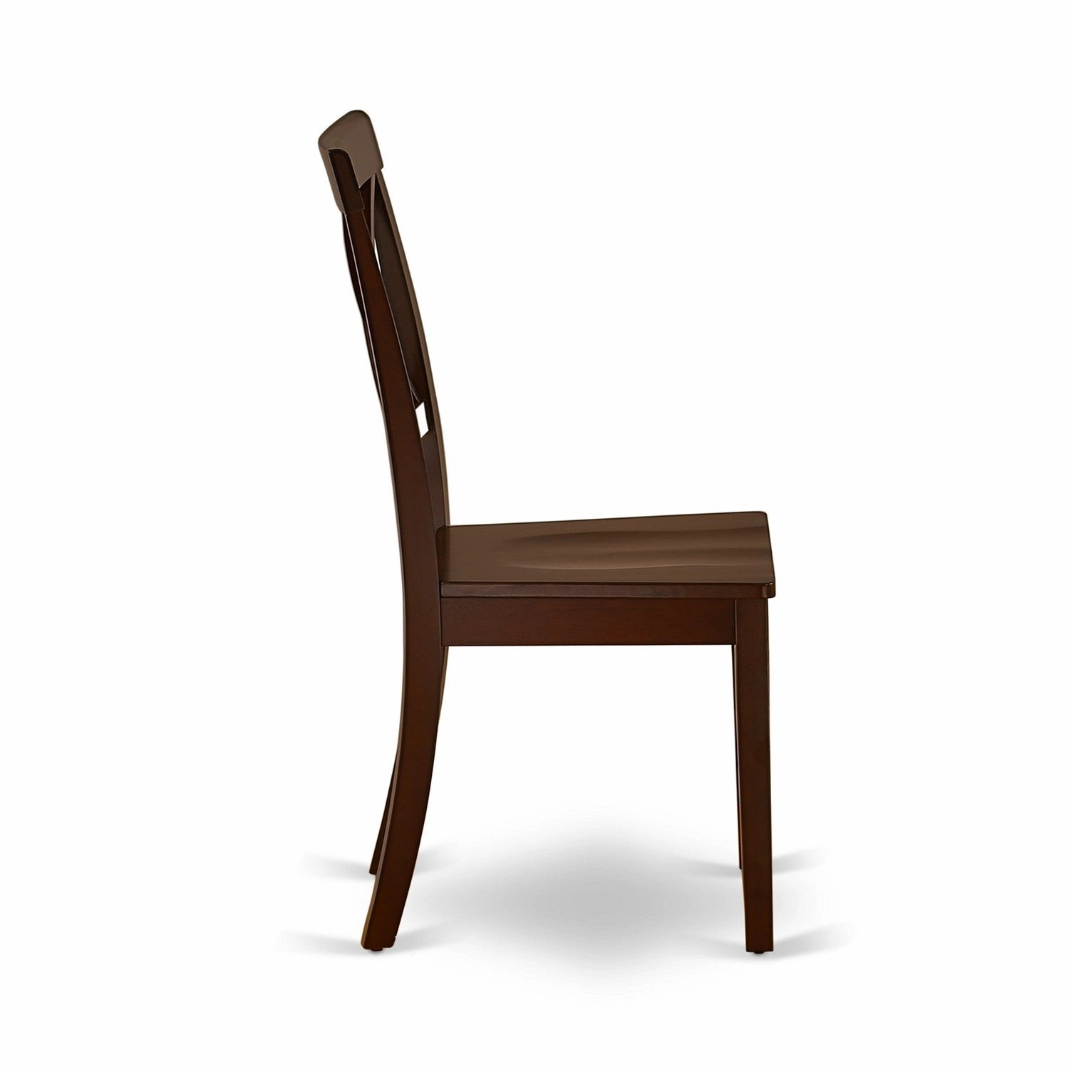 East West Furniture HLBO3-MAH-W 3 Piece Dining Room Furniture Set Contains a Round Kitchen Table with Pedestal and 2 Dining Chairs, 42x42 Inch, Mahogany