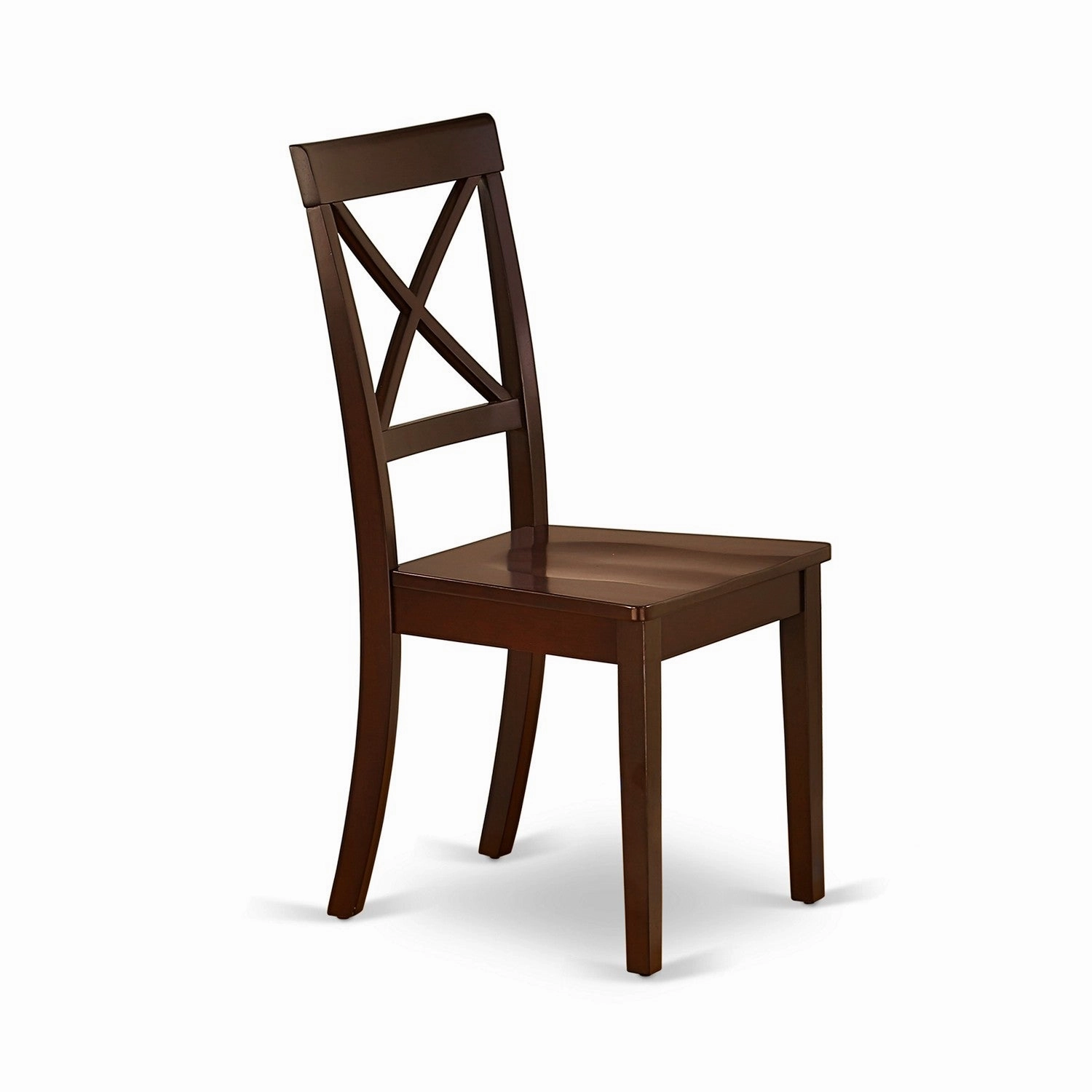 East West Furniture HLBO3-MAH-W 3 Piece Dining Room Furniture Set Contains a Round Kitchen Table with Pedestal and 2 Dining Chairs, 42x42 Inch, Mahogany