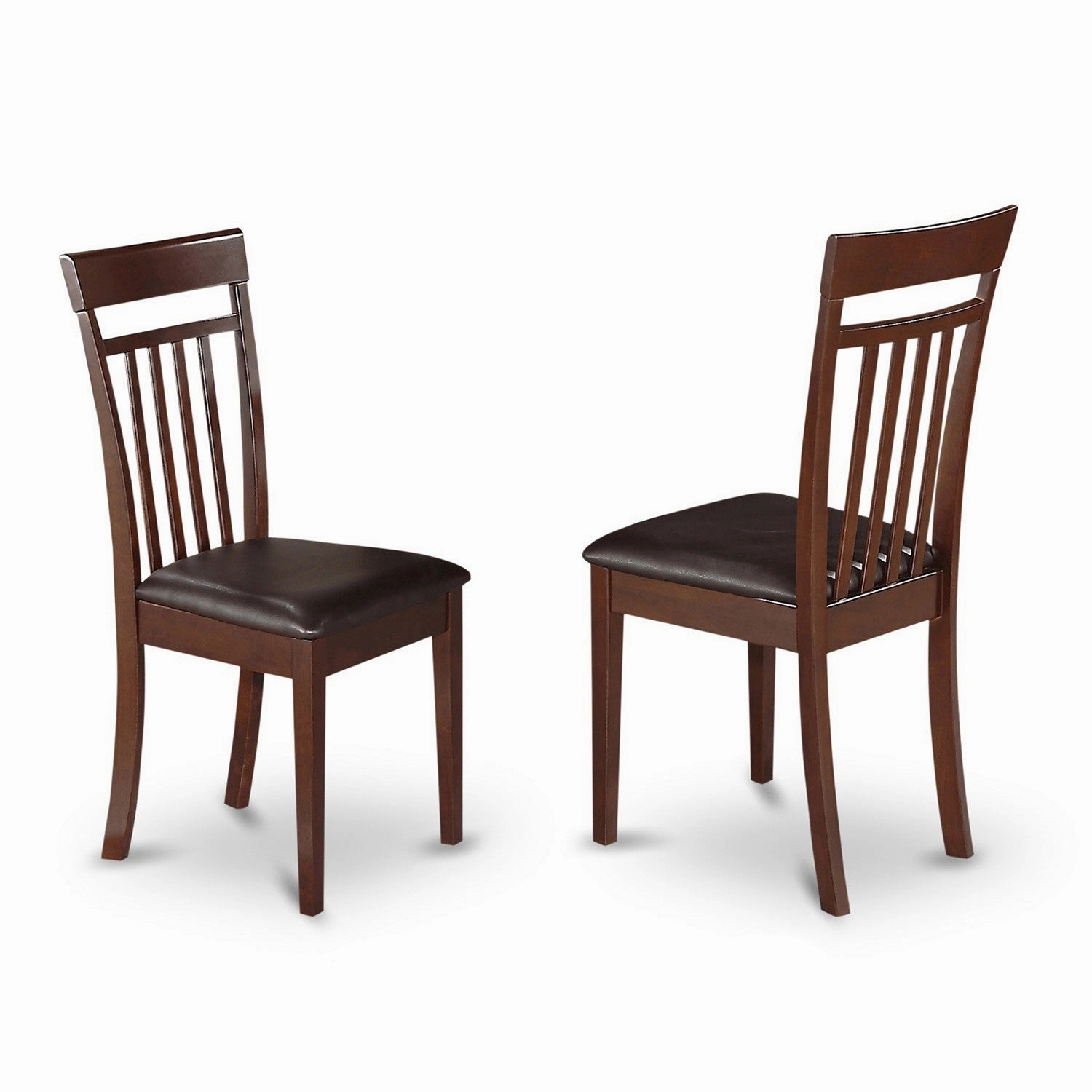 East West Furniture HLCA3-MAH-LC 3 Piece Kitchen Table Set for Small Spaces Contains a Round Dining Room Table with Pedestal and 2 Faux Leather Upholstered Chairs, 42x42 Inch, Mahogany