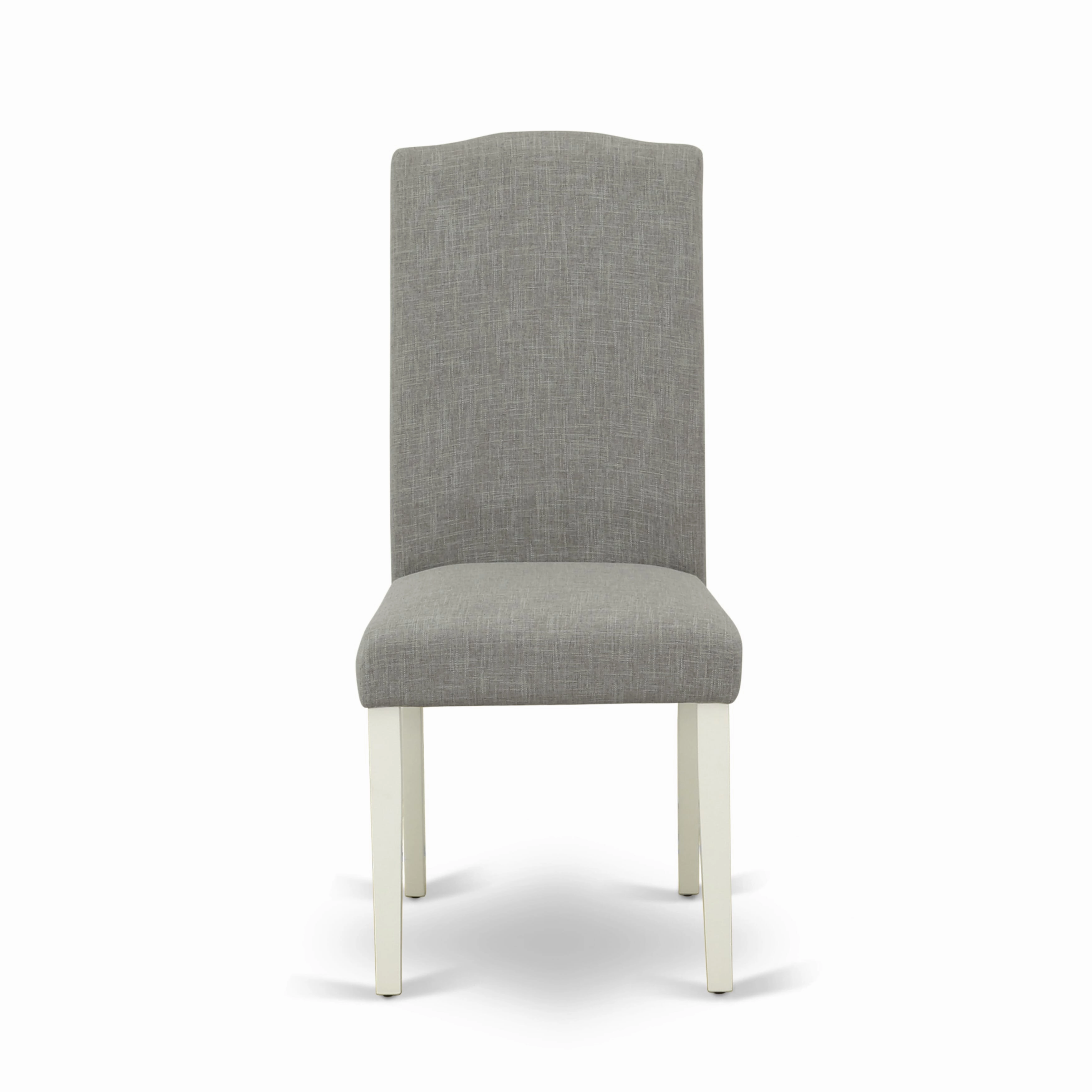 East West Furniture X027EN206-7 7 Piece Dining Room Furniture Set Consist of a Rectangle Dining Table with X-Legs and 6 Dark Shitake Linen Fabric Parsons Chairs