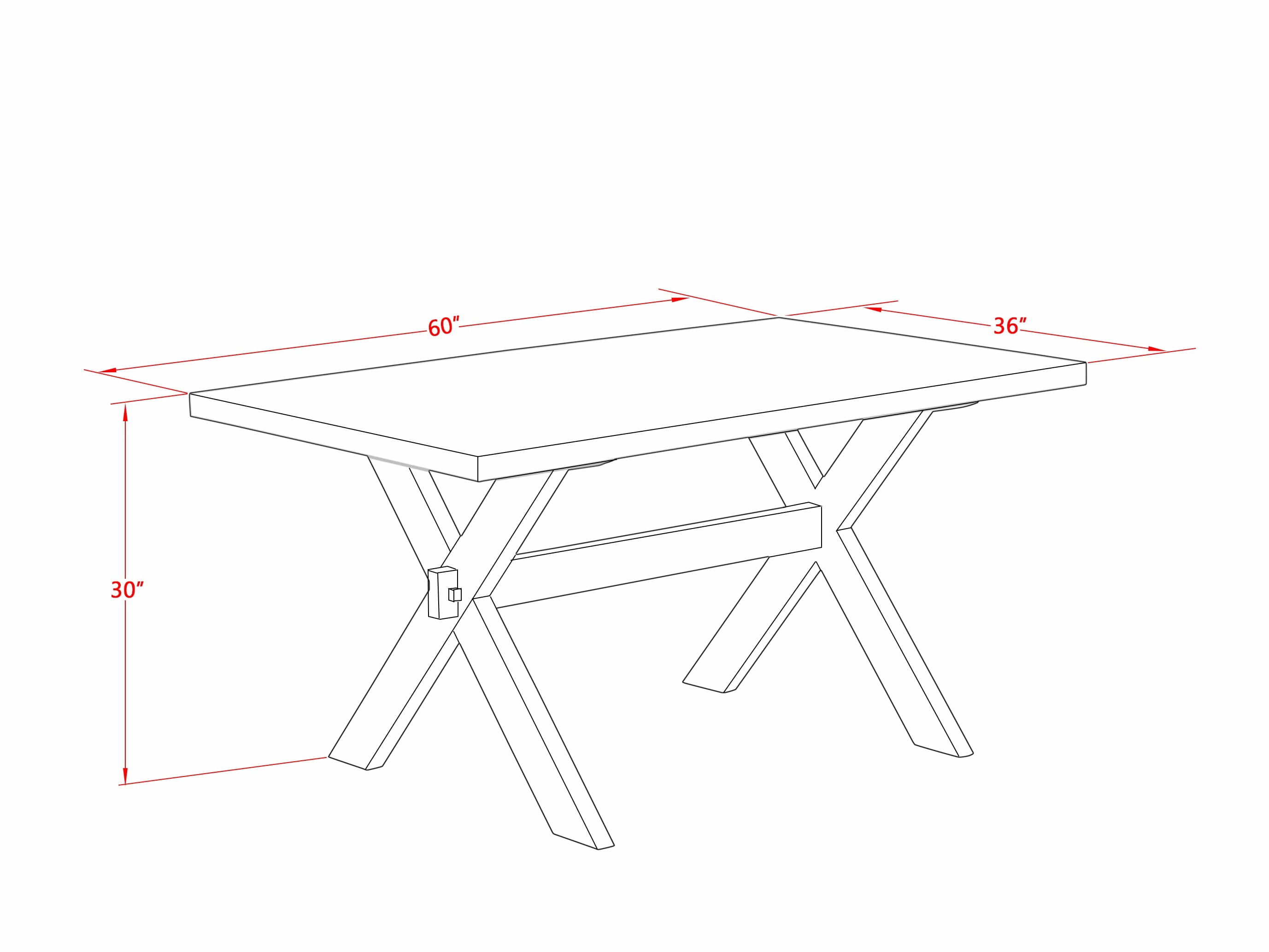 East West Furniture X626GA650-7 7 Piece Modern Dining Table Set Consist of a Rectangle Wooden Table with X-Legs and 6 Dark Gotham Linen Fabric Parson Dining Chairs