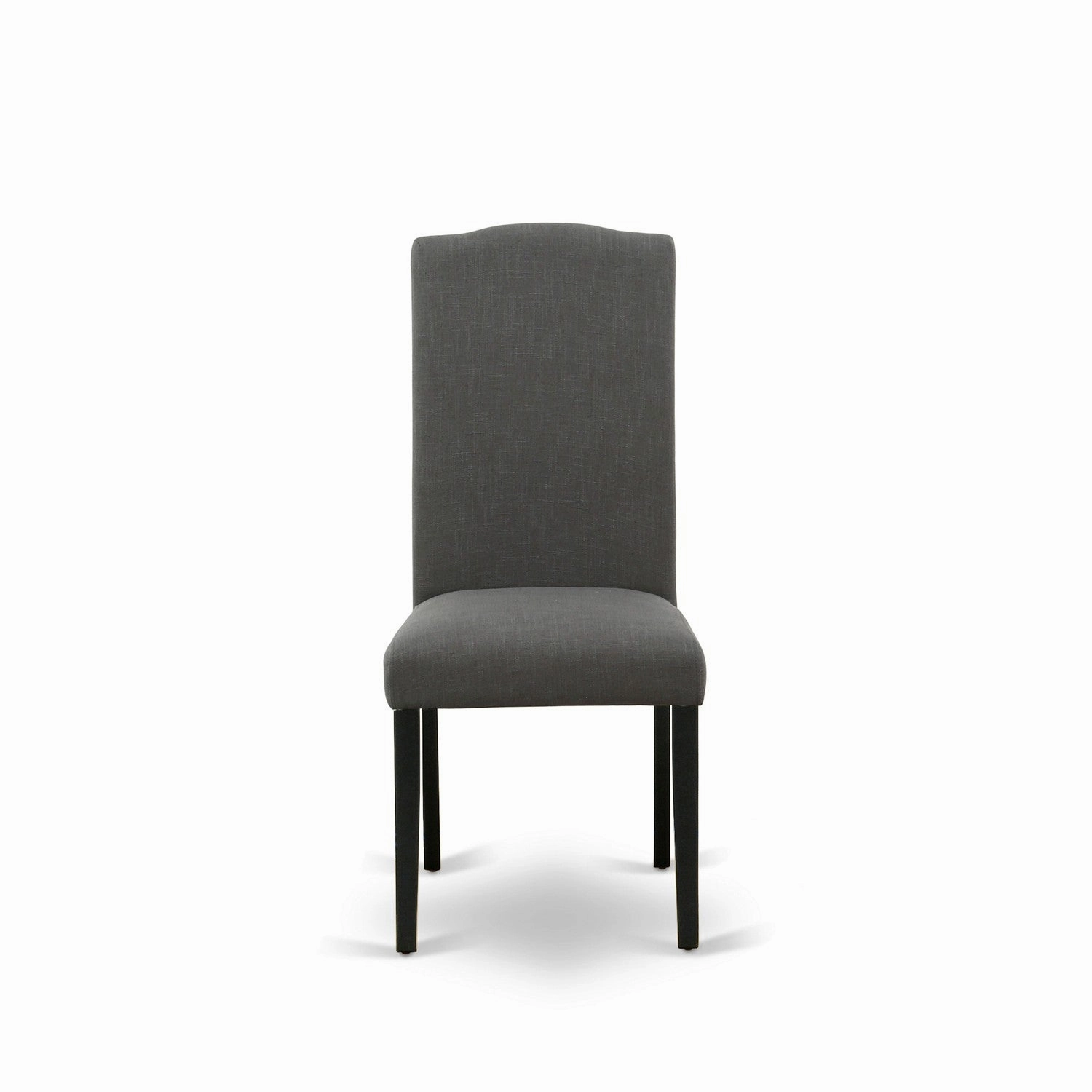 East West Furniture X697EN120-7 7 Piece Dining Room Furniture Set Consist of a Rectangle Dining Table with X-Legs and 6 Dark Gotham Linen Fabric Upholstered Chairs, 40x72 Inch, Multi-Color