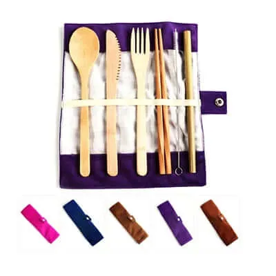 Eco-friendly 6 Pieces Bamboo Cutlery Set