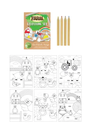Eco Friendly Mini Farm Colouring Set