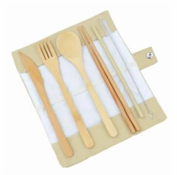 Eco-friendly 6 Pieces Bamboo Cutlery Set