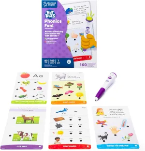 Educational Insights Hot Dots Jr. Phonics Fun Set with Interactive Pen, Learn to Read Workbook, 160 Lessons for Homeschool & Classroom, Ages 3 