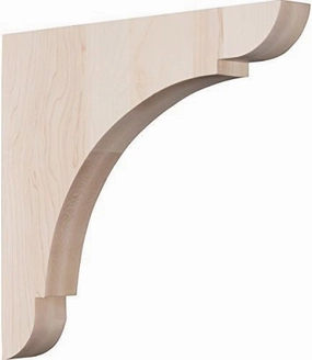 Ekena Millwork BKTW01X12X12OLRO Extra Large Olympic Wood Wood Brackets, 1 3/4"W x 12"D x 12"H , Red Oak