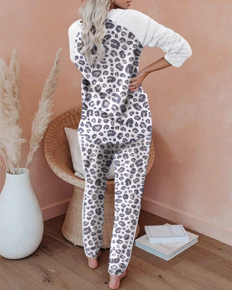 Ekouaer Women's Pajama Set Long Sleeve PJs 2 Piece Outfit Pullover Sleepwear Sweatshirt and Long Pants With Pockets