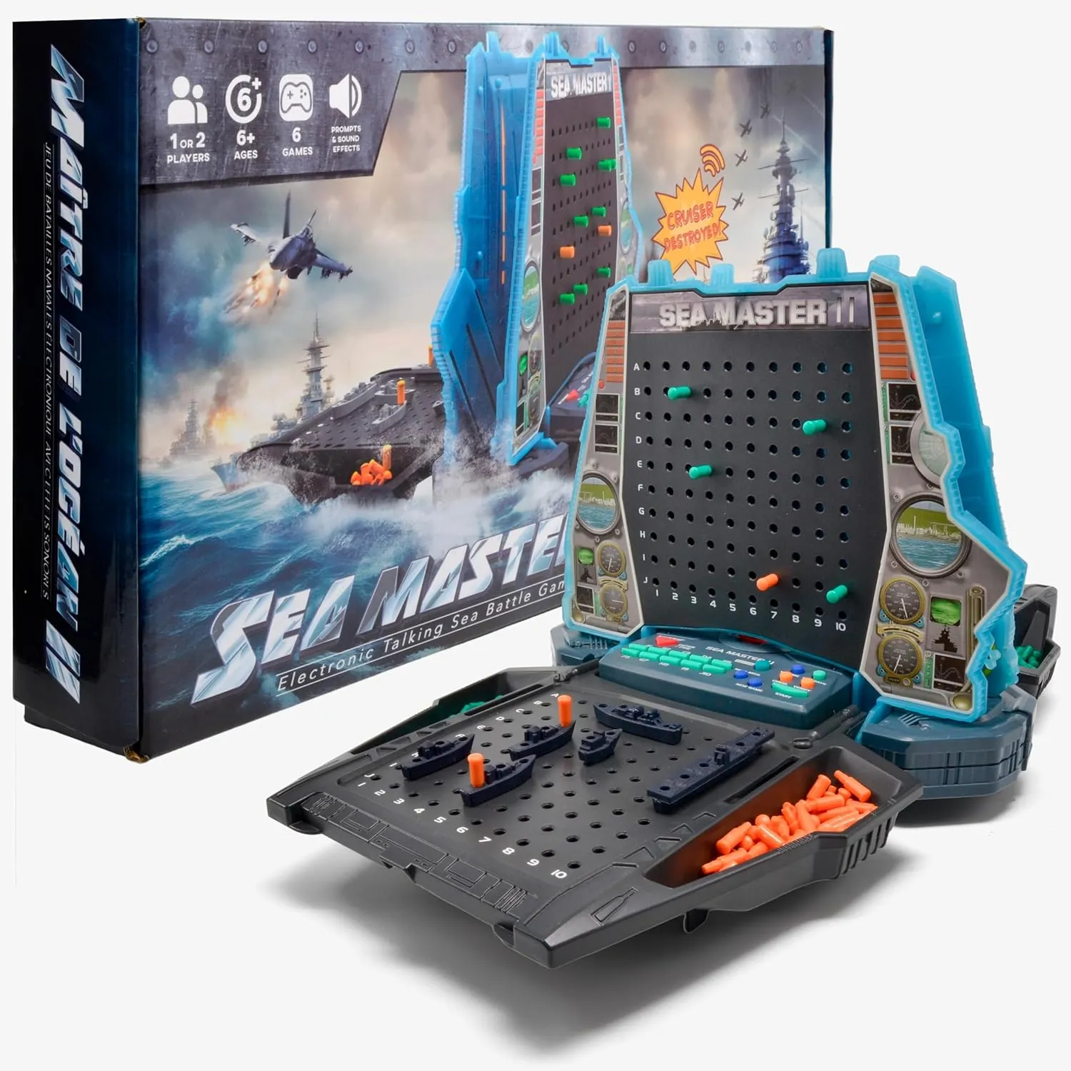 Electronic Sea Battle Game, Interactive Toy for Kids 6 