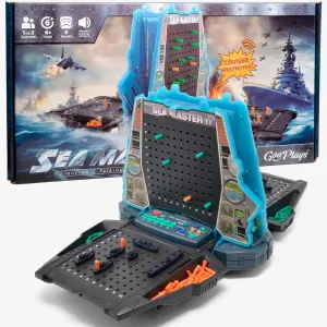 Electronic Talking Sea Battle Lights and Sounds, Interactive Gameplay Ship Explosive Effects Ultimate Board Game for Kids Aged 7 Years and Up, 1 or 2 Players Birthday Gifts