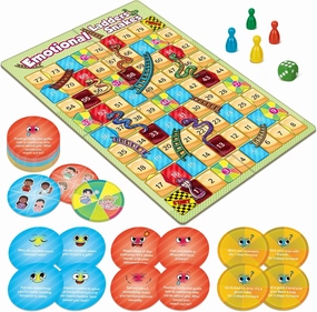 Emotional Board Games for Kids,Ladders and Snakes Board Game,Learning Resources,Social Skills Emotional Regulation Toys for Toddlers,Classroom Travel Indoor Outdoor Family Games