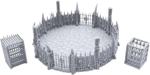 EnderToys Fighting Pit by Printable Scenery, 3D Printed Tabletop RPG Scenery and Wargame Terrain 28mm Miniatures
